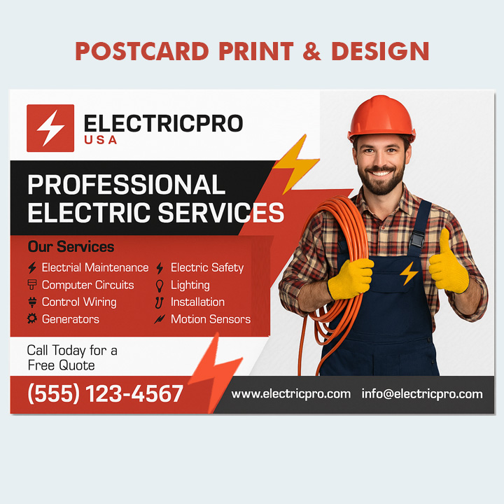 custom printed postcards full color