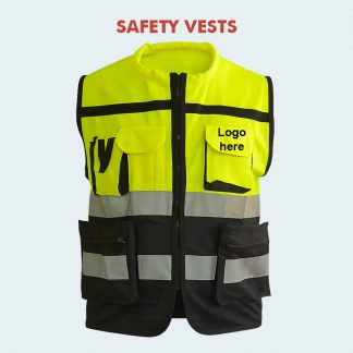safety vest with custom printed logo