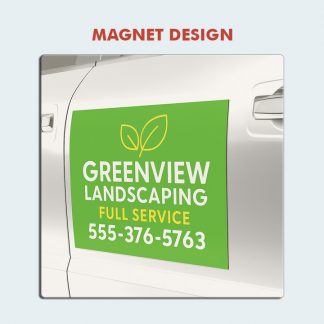 custom vehicle magnet with business logo